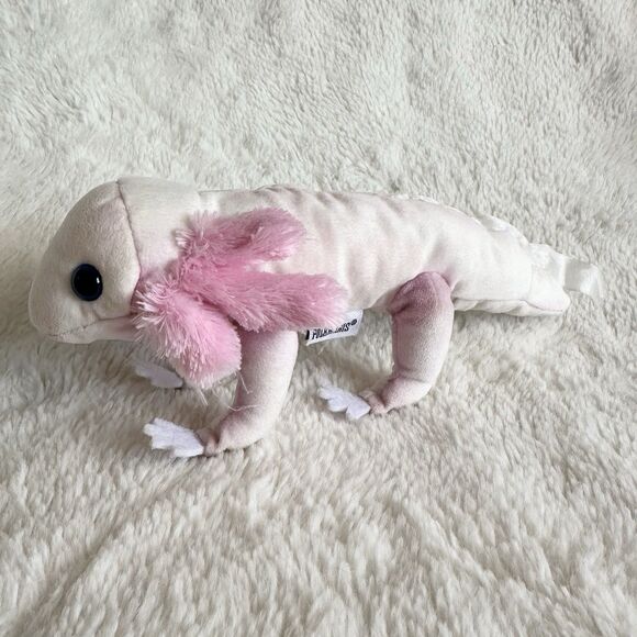 Folkmanis Finger Puppet Axolotl Plush Full Body Pink Amphibian 8" Toy - Picture 1 of 6